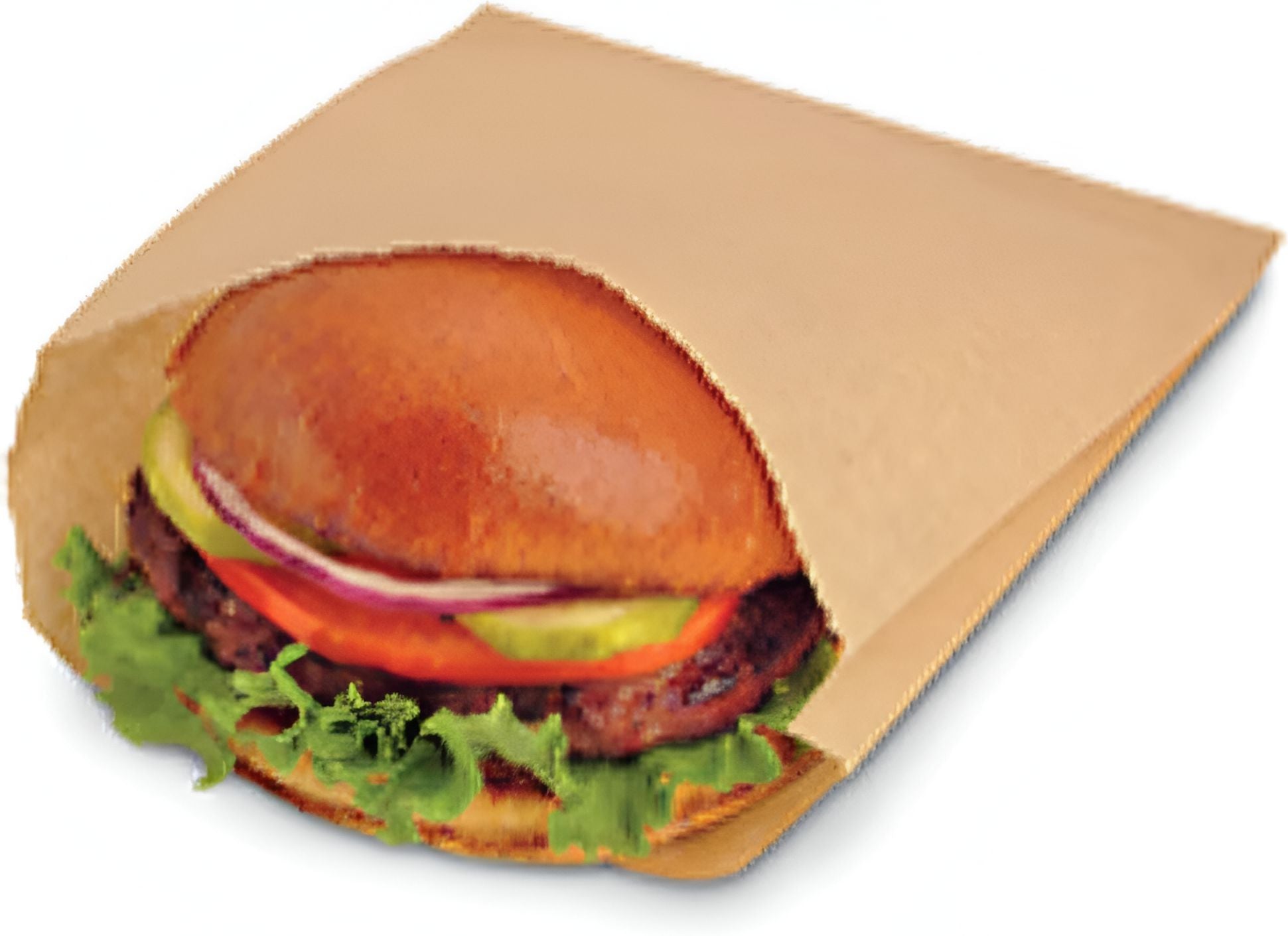 De Luxe - 6" x 0.75" x 6.75" Natural Greaseproof Sandwich Bag, 1000/cs - 610206