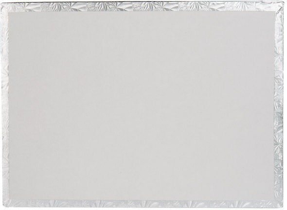 Enjay Converters - 13 x 17.5", 1/2 Slab Silver Cake Board, 12 Per Case - 121317S12