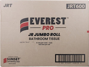 Everest Pro - 600 Feet 2 Ply Jumbo Roll Tissue JRT, 8 Rl/Cs - JRT600