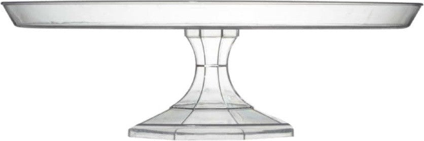 Fineline Settings - 11.75" Clear Plastic Cake Stand, 12/cs - 3601-CL