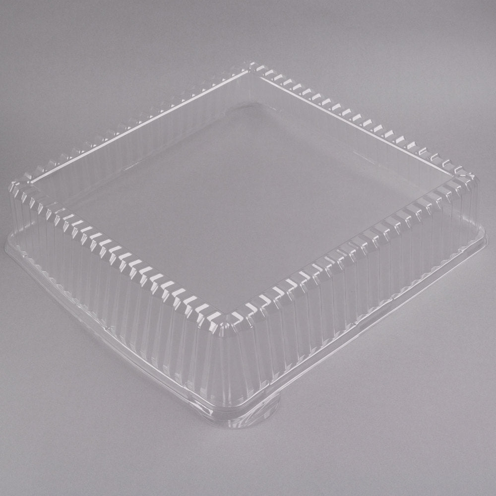 Fineline Settings - 16" x 16" Clear Plastic Square Dome Lid, 40/cs - DDSQ1616.L
