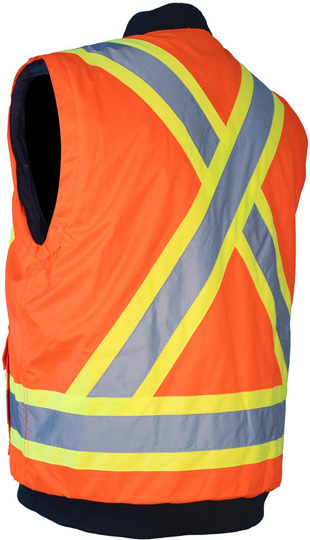 Forcefield - Hi Visibility 4 in 1 Extra Large Orange Winter Hooded Parka/Jacket - 024-EN705ROR-X