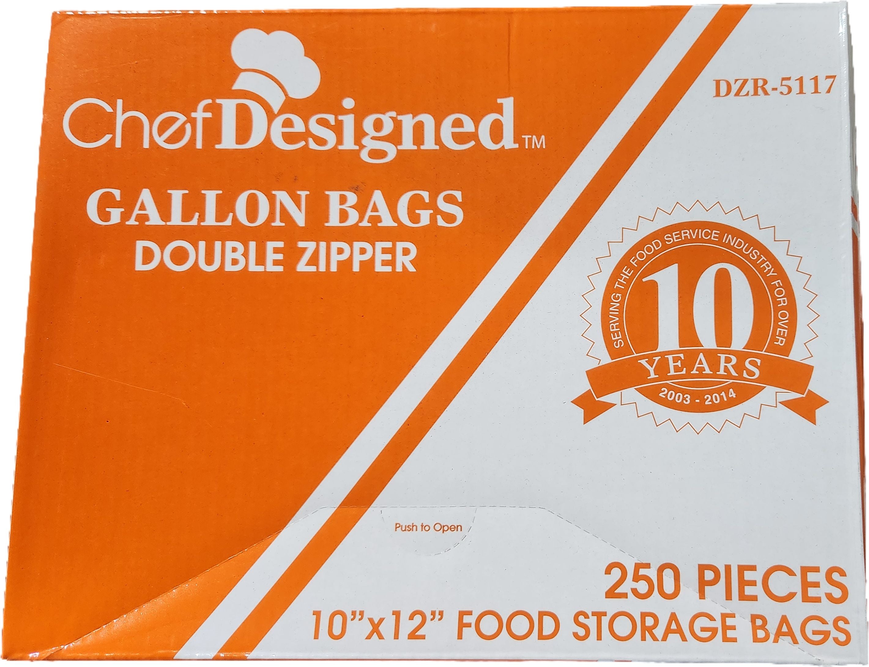 Chef Designed - 10" X 12", 2 mil Reclosable Bag, 4bx/Cs - DZR-5117