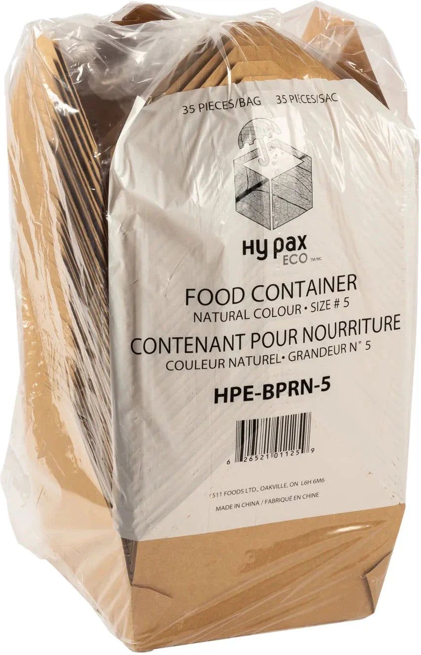 Hy-Pax - Natural Take Out Container, 4/35/Pk - HPE-BPRN-5