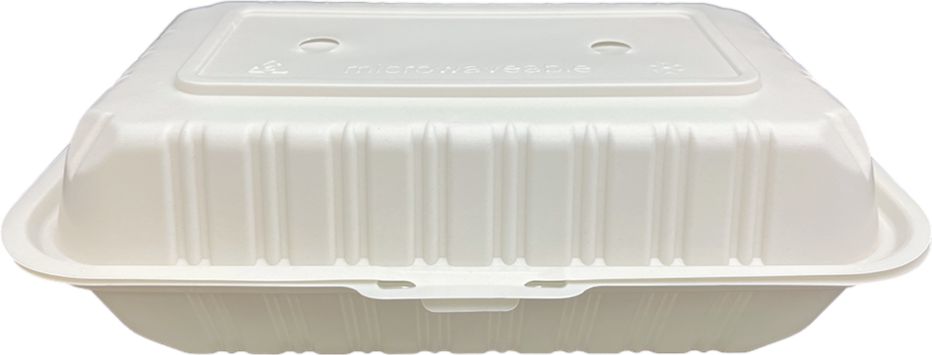 PCMPAK - 9" X 6" X 2.75" White Hinged Container, 200/Cs - SL-PP188