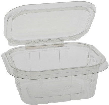 Pactiv Evergreen - 12 Oz Tamper Evident Recycled Plastic Hinged Deli Container, Clear, 304 Count - TEHL5X412