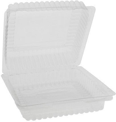 Pactiv Evergreen - 6 X 6 X 2.4" Clear, Hinged Lid Bakery Container, 150/cs - YTV0205NPZ