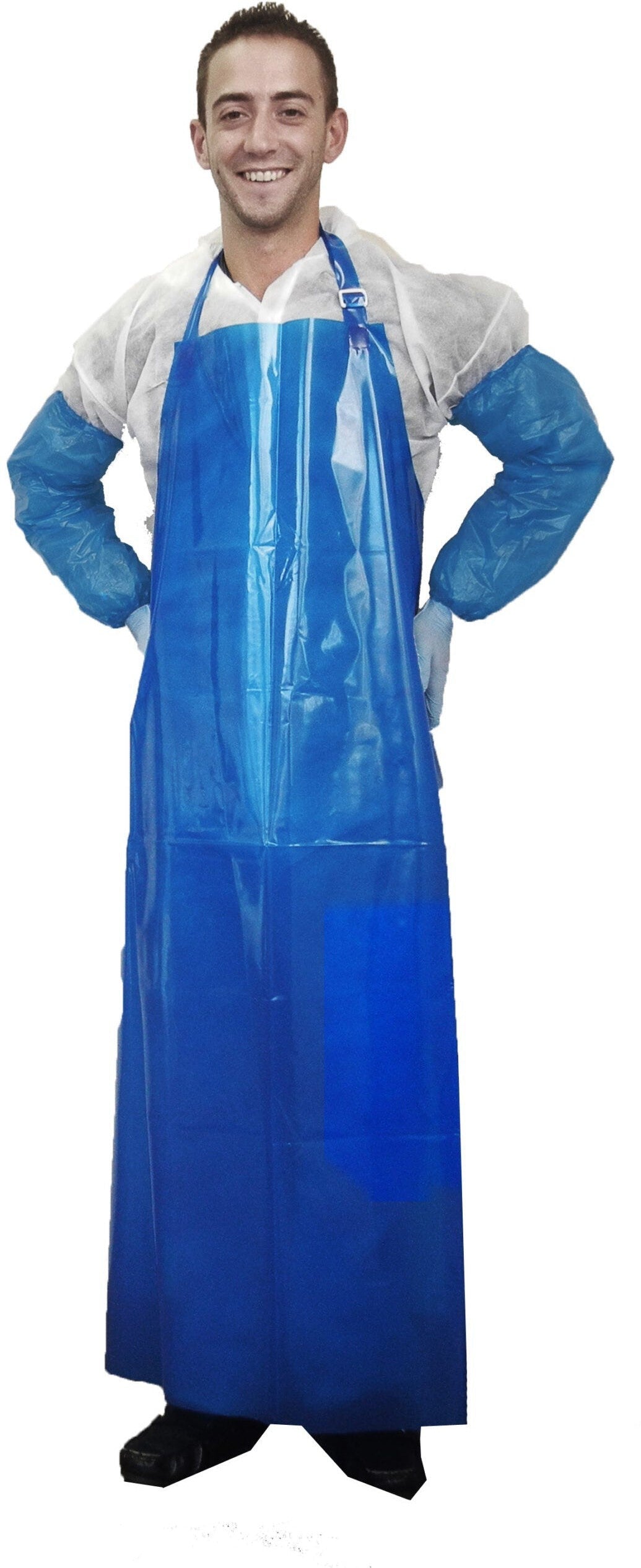 RONCO - 18 " Blue Polyethylene Plastic Sleeves, 100/bg - 33-523
