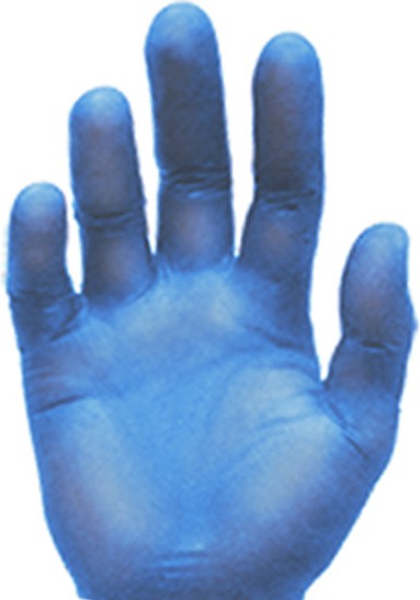 RONCO - Medium Blue Vinyl Gloves, 100/bx - 2133BF
