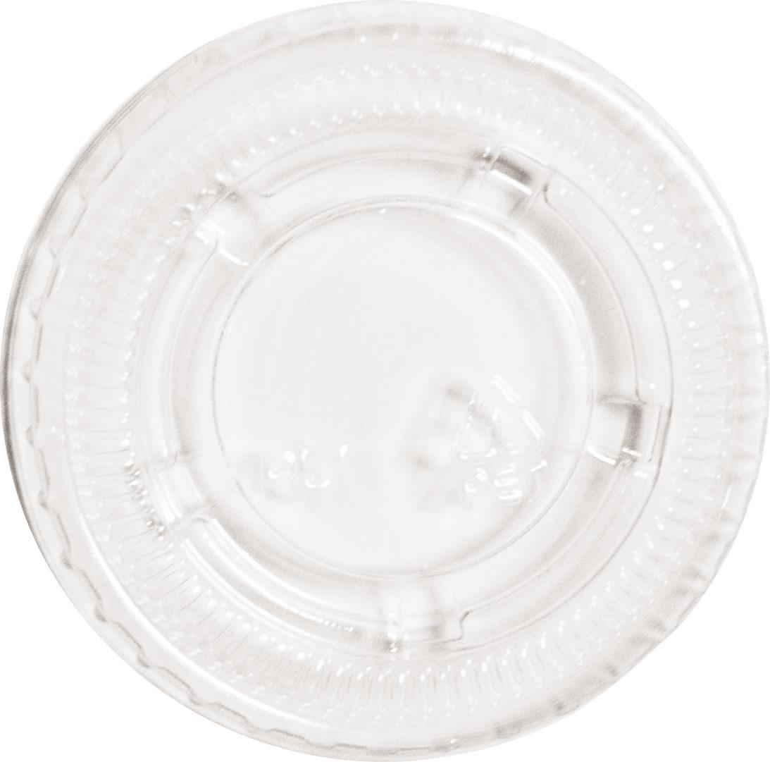 RitePak - 1oz Clear Plastic Portion Cup Lid, 2500/Cs