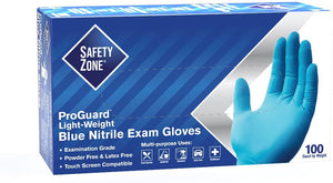 Ralston CanSafe - Medium Blue Powder-Free Safety Zone Nitrile Glove, 100/Bx -GNPR-MD-1A