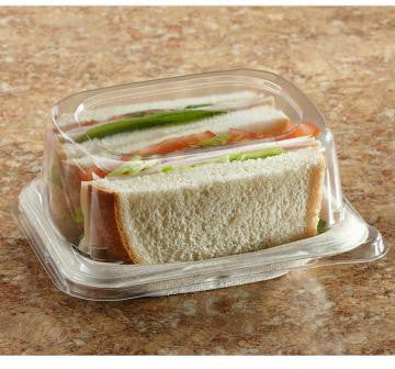 Sabert - Clear Lid for Pulp Sandwich Containers, 300/cs - 534555D
