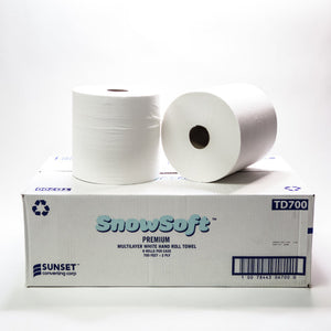 Snow Soft - 7.65" x 700 Feet Premium Tad Roll Towel, 6 Rl/Cs - TD700