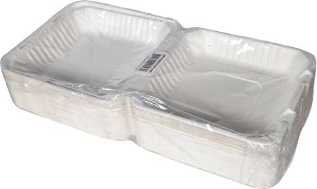 YesEco - 9" Bagasse Food Clam Hinged Container, 200/Cs - BAG-9-200CLN