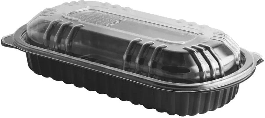 Anchor Packaging - 22 Oz Microwaves Half Slab Rib Container with Lid Combo, 100/Cs - 4401899