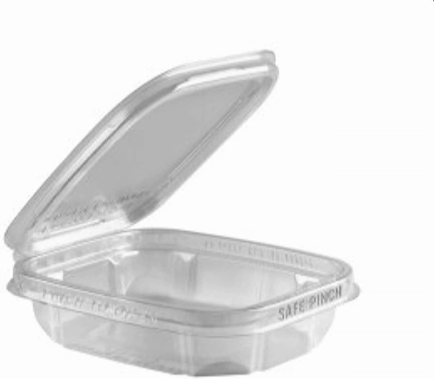 Anchor Packaging - 8 Oz Safe Pinch Tamper Clear Hinged Container, 200/Cs - 4512020