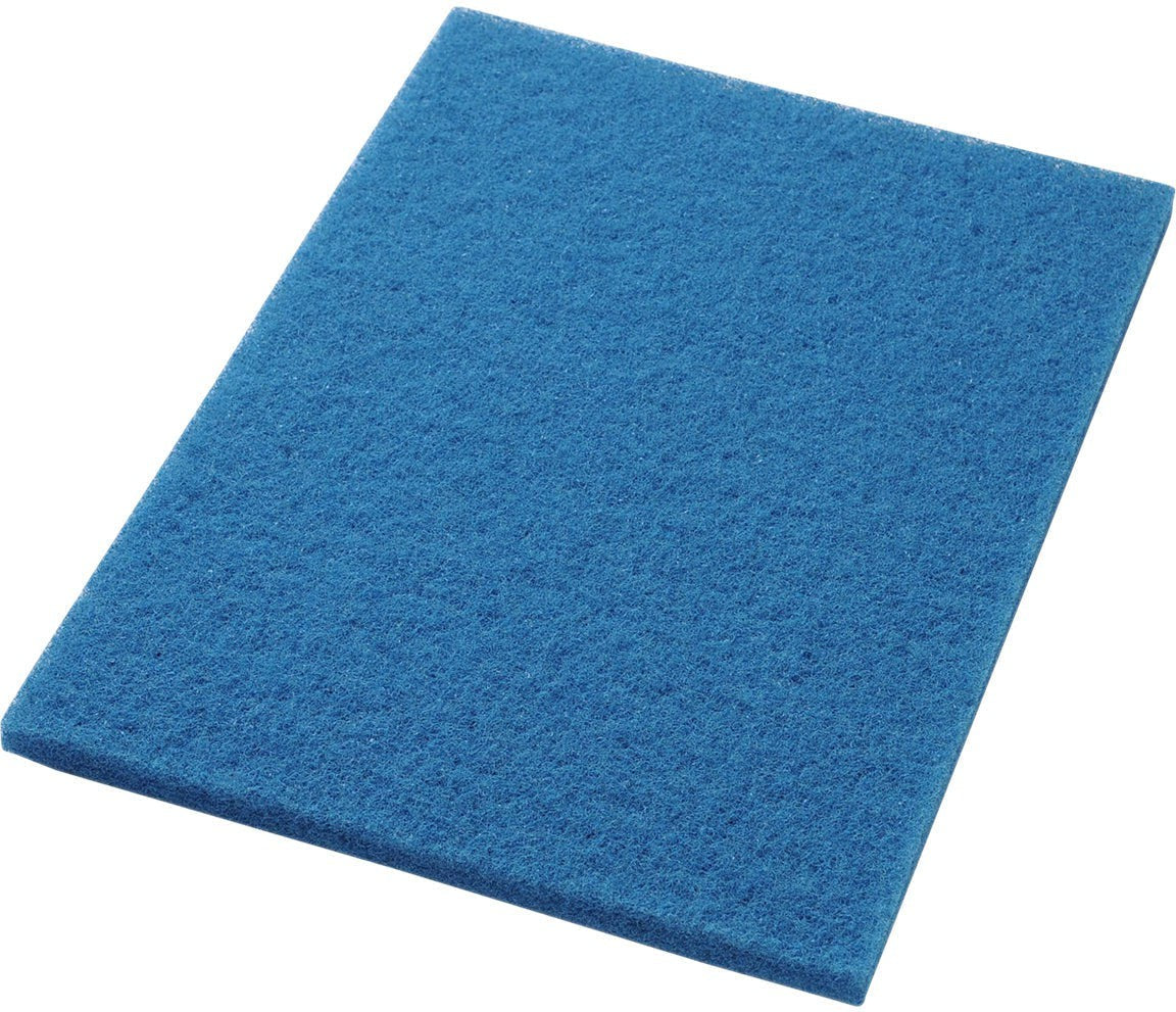 Americo - 14" x 20" Blue Cleaning Floor Pads, 5/Cs - 40041420