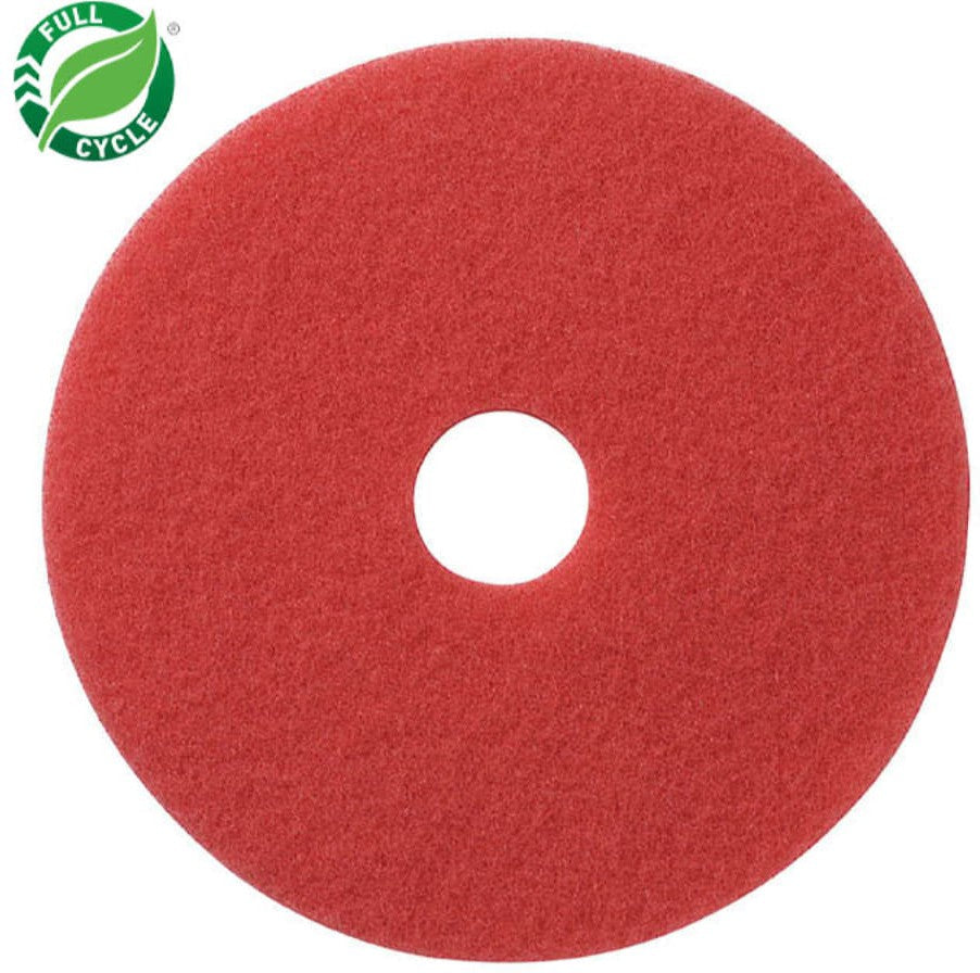 Americo Manufacturing - 11" Red Buffing Floor Pads, 5/Cs - 404411