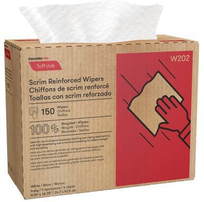 Cascades Tissue Group - 150 Sheets Scrim Reinforced Wipers Pop-up Wipers, 66cs/sk - W202