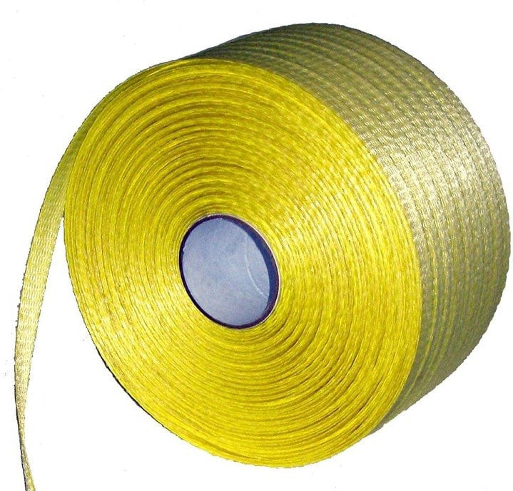 CWP - 3/4" x 250' Woven Poly Yellow Industrial Strapping, 250ft/rl - 75HDDKY