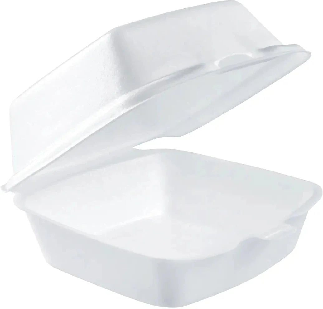 Dart Container - 5" White Insulated Sandwich Foam Hinged Container, 500/Cs - 50HT1
