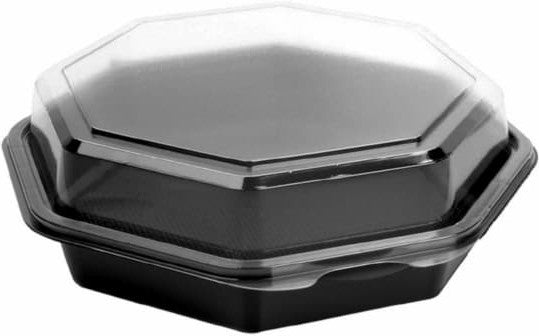 Dart Container - 7.5" PS Plastic Creative Carryouts OctaView Medium Containers, 100/cs - 865611-PS94
