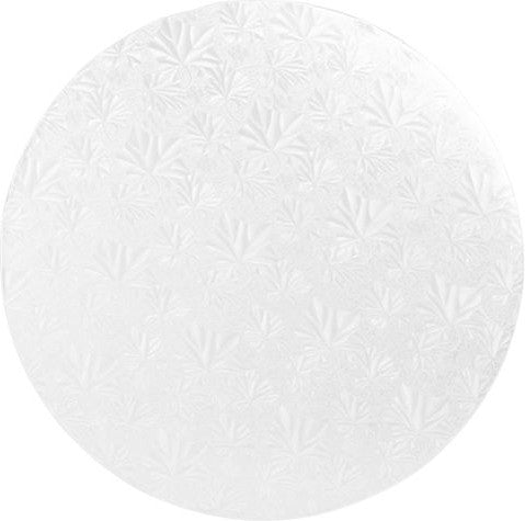 Enjay Converters - 14", 1/2 Round White Cake Board, 6 Per Package - 1214RW12