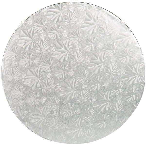 Enjay Converters - 20" x 0.25" Round Silver Cake Board, 24/cs - 1420RS24
