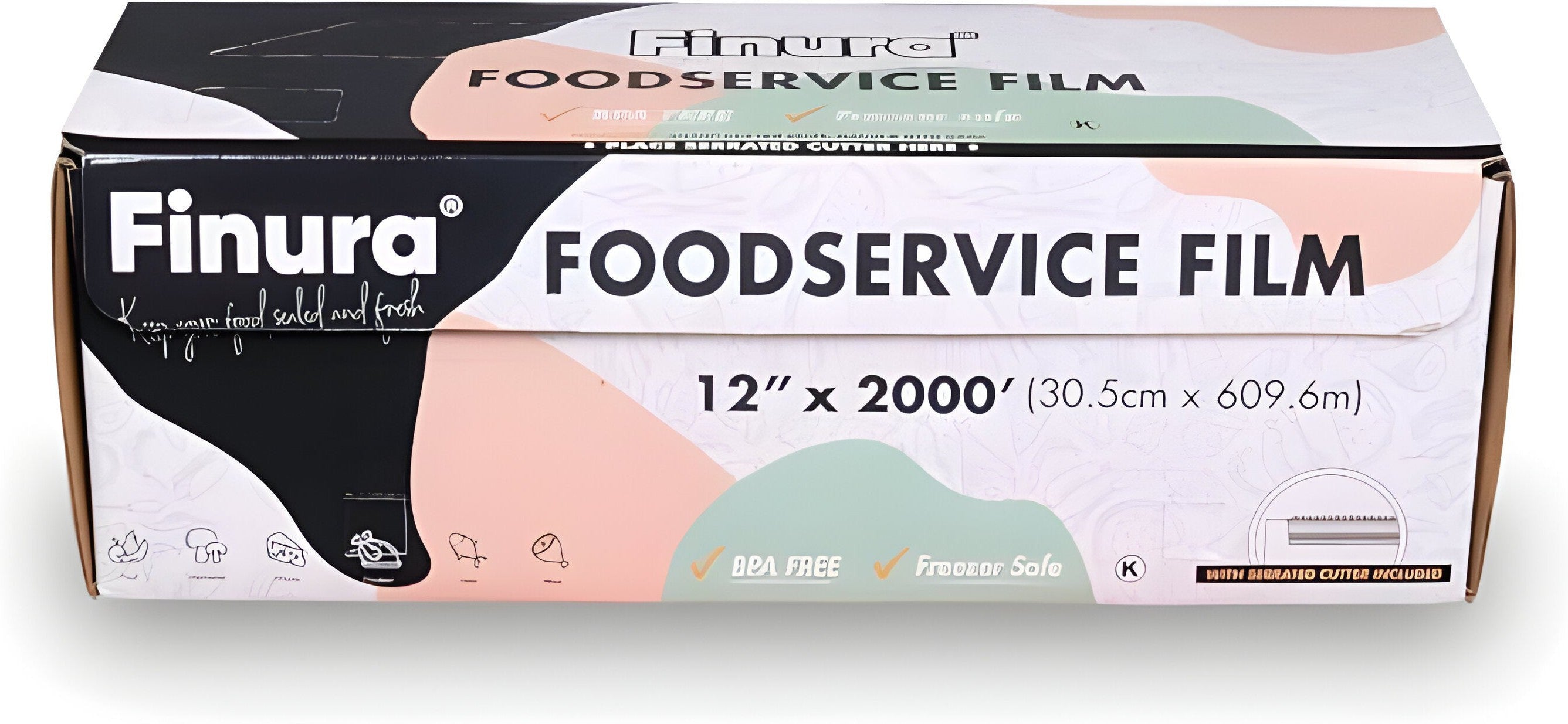 Nupack - 12" x 2000ft Finura Food Service Film - 475020