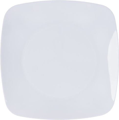 Fineline Settings - 7.5" White Plastic Square Plate, 10 Per Pack - 1508WH