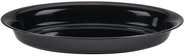 Fineline Settings - 21" x 14" 250 Oz Black Plastic Deep Oval Bowl - 3514DBK
