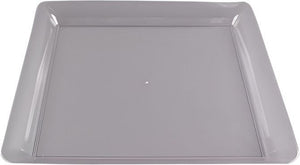Fineline Settings - 16" x 16" Clear Plastic Square Cater Tray, 20 Per Case - SQ4616CL