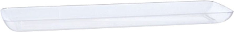 Fineline Settings - 7.5" Clear Plastic Long Rectangular Tray, 200/cs - 6211CL