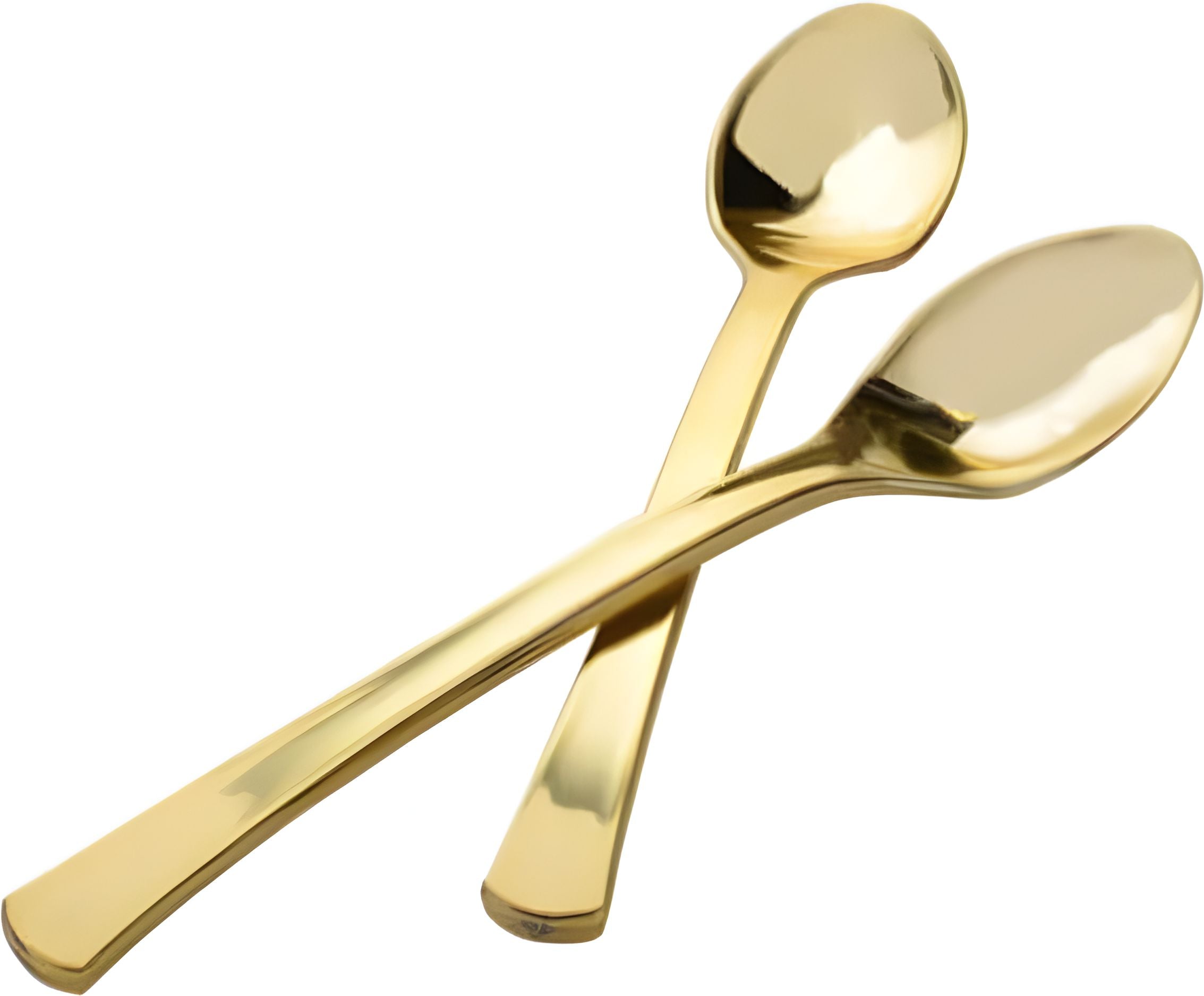 Fineline Settings - 4" Gold Look Plastic Heavy Weight Spoon, 24/pk - 7501