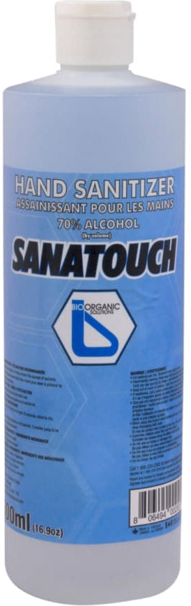 Bio Organic Solutions - 500 ML, Sanatouch Hand Sanitizer, 12 Bottles per Case - 2151401