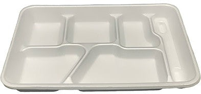 D&W Fine Pack - Envirofoam PS 6 Compartment Lunch Tray, 500/Cs - FT6-500