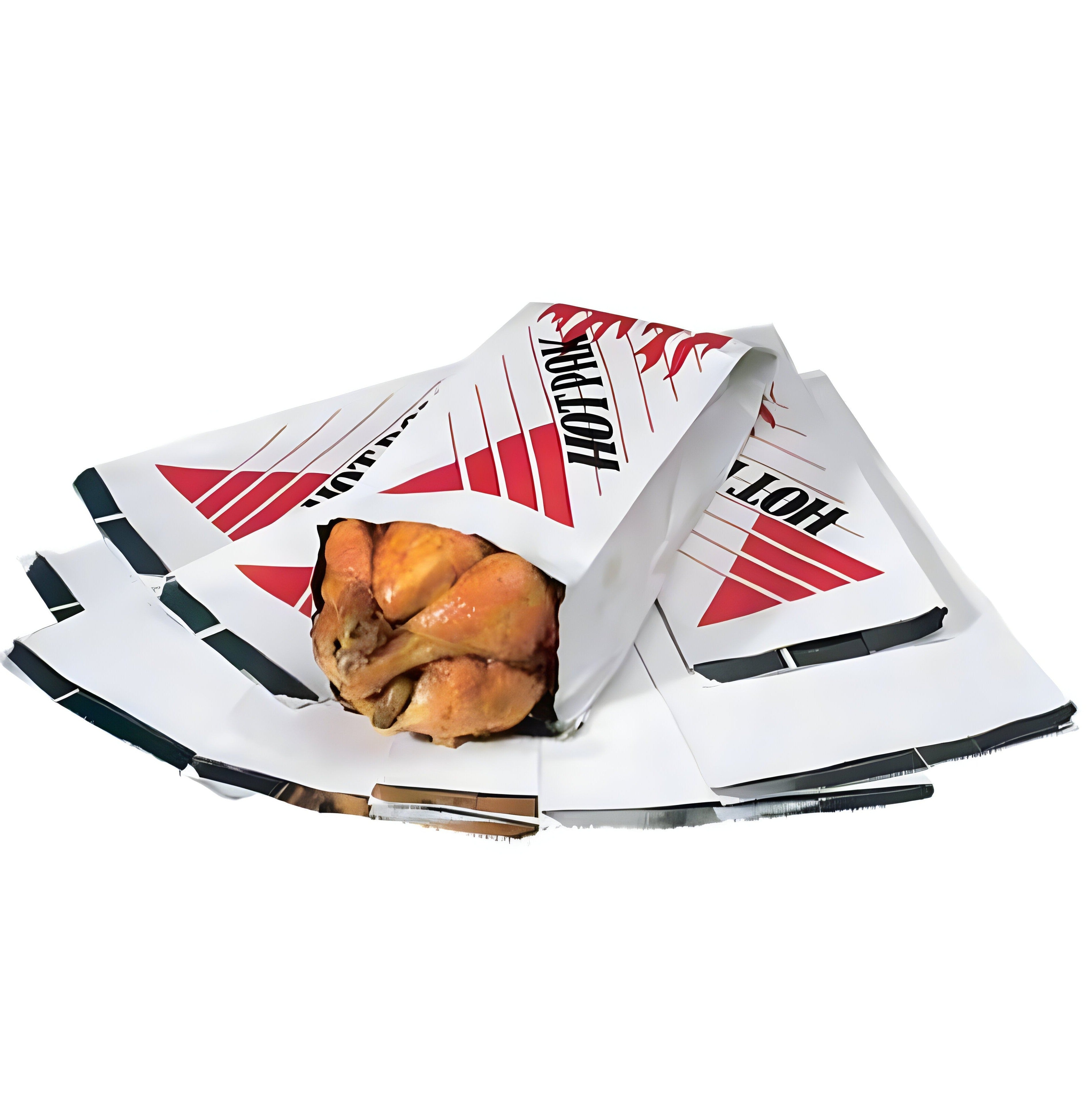 McNairn - 5.25" x 3.5" x 12" Regular Plain BBQ Foil Hot Pack Bags, 500/Cs - 322001