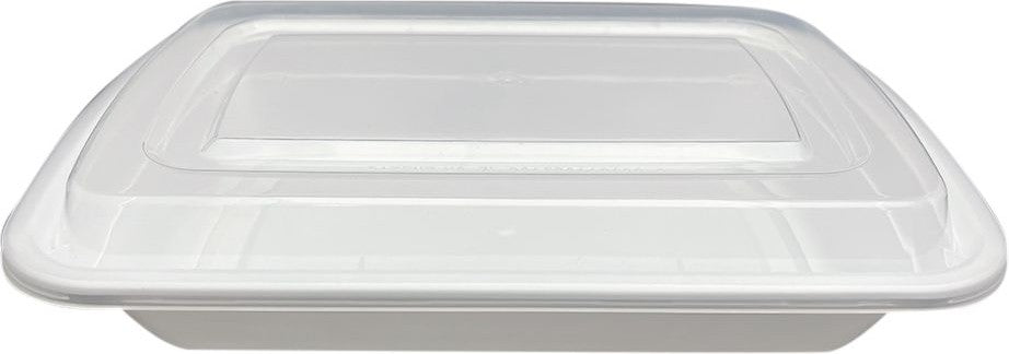 RitePak - 7" x 5" x 2" White Rectangle Mircrowavable Container Combo, 150/Cs - MR7524W
