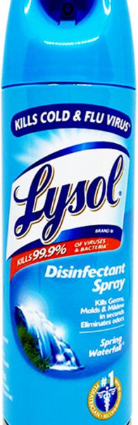Lysol - 350 gm Spring WaterFall Disinfectant Spray, 12Btl/Cs - RBG75570