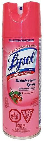 Lysol - 350 gm Summer Berry Disinfectant Spray, 12Btl/Cs - RBG78001