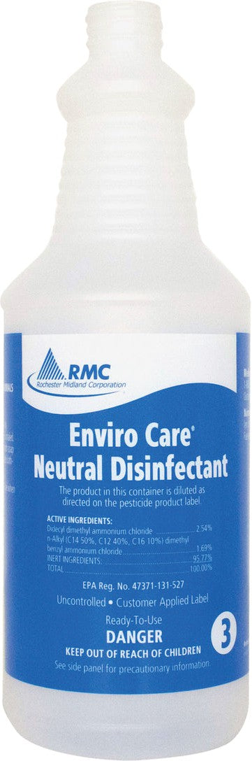 Rochester Midland - 32 Oz Enviro Care Neutral Disinfectant Spray Bottle, 48/Cs - 35718373