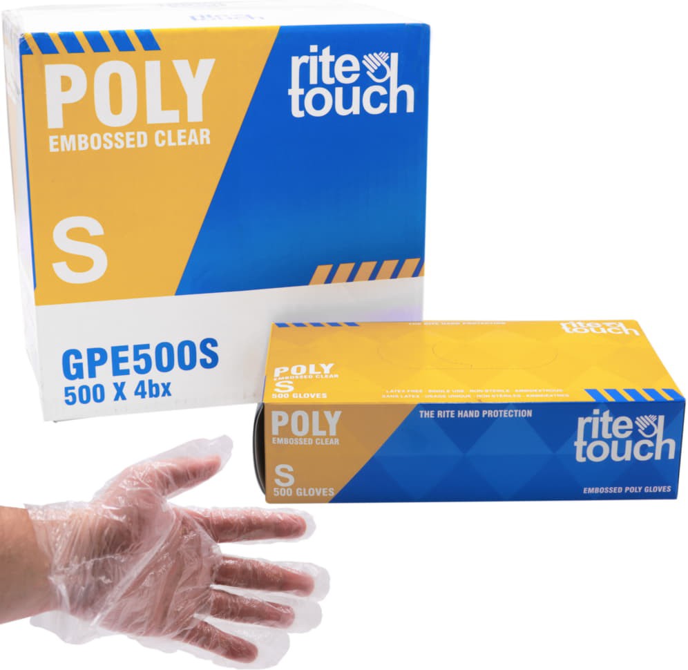 RiteTouch - Small Poly Gloves, 500/bx - GPE500S