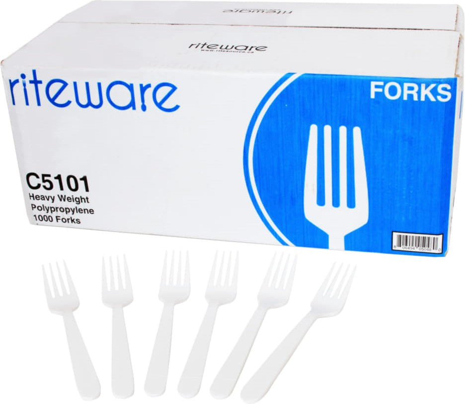 RiteWare - White Forks Heavy Weight Cutlery, 1000/cs - C5101