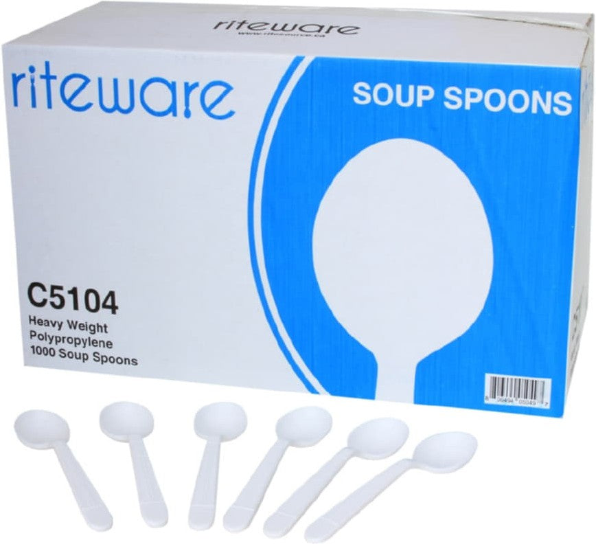RiteWare - White Soup Spoons Heavy Weight Cutlery, 1000/cs - C5104