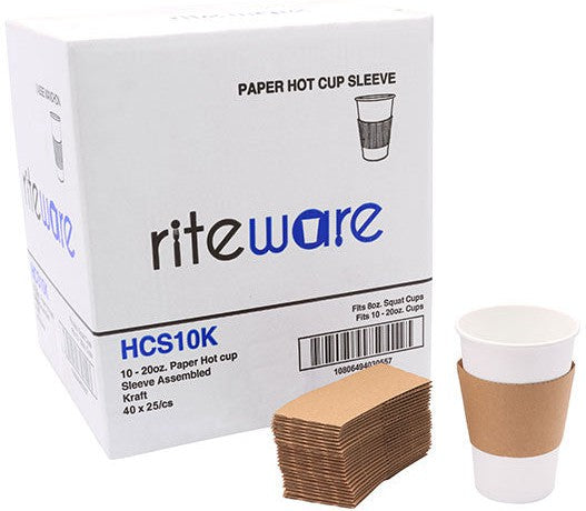 RiteWare - Hot Cup Sleeve/Jacket, 1000/cs - HCS10K