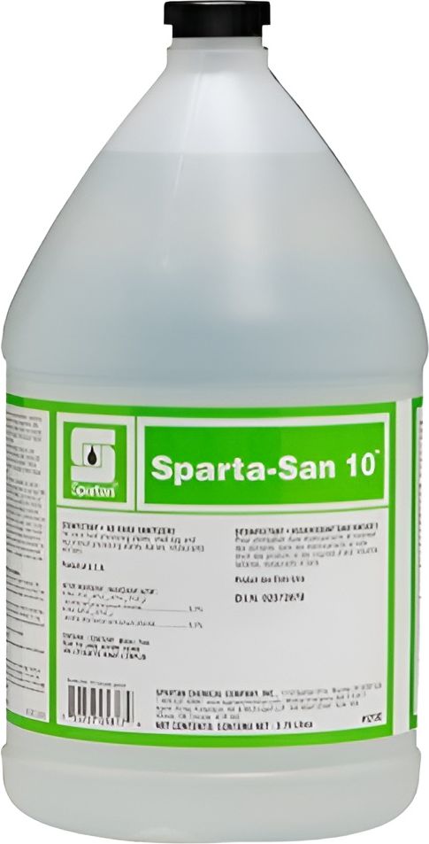 Spartan - SpartaSan 10 1 Gallon Food Sanitizer, 4Jug/Cs - 121304C