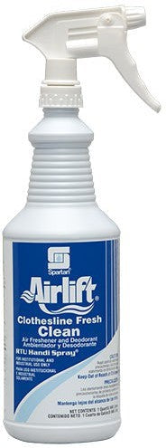 Spartan - Airlift Clothesline 1 Quartz Fresh Clean Deodorant RTU Handi Spray, 12 Bt/Cs - 304703C
