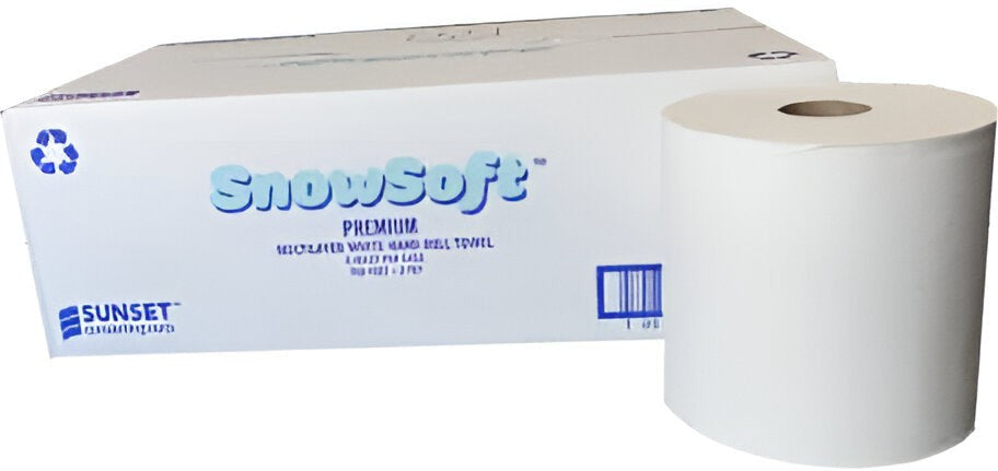 Snow Soft - 700 Feet Premium White Roll Towel, 6 Rl/Cs - HWT700S