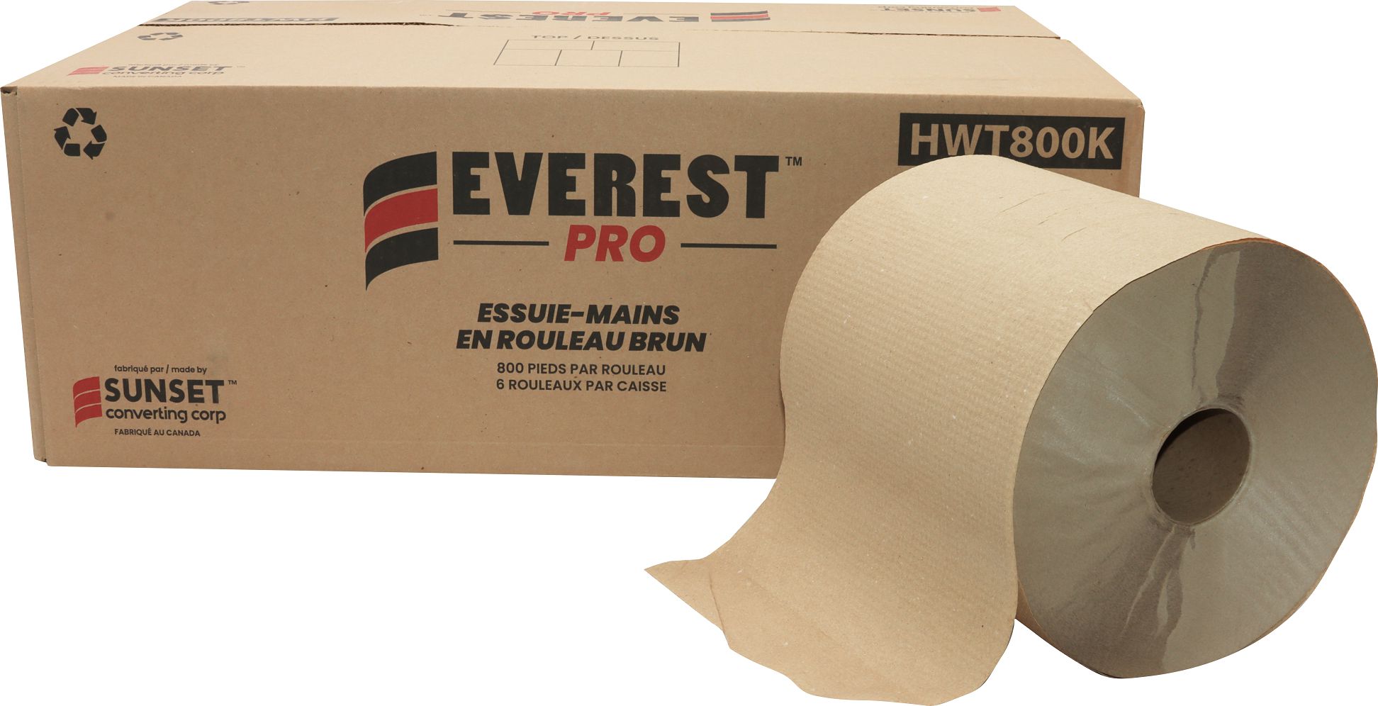 Everest Pro - 800 Feet, 7.85" x 800" Kraft Roll Towel, 6 Rl/Cs - HWT800K
