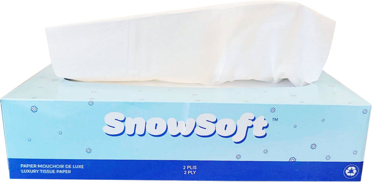 Snow Soft - 100 Sheet 2 Ply Facial Tissue, 30 Bx/Cs - FT10030